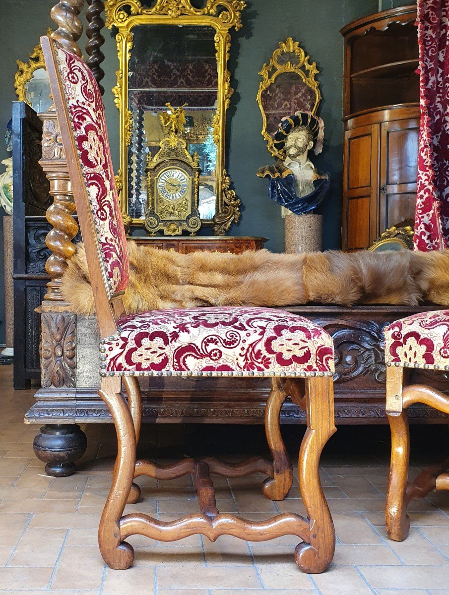 Paire De Chaises De Style Louis XIV-photo-3