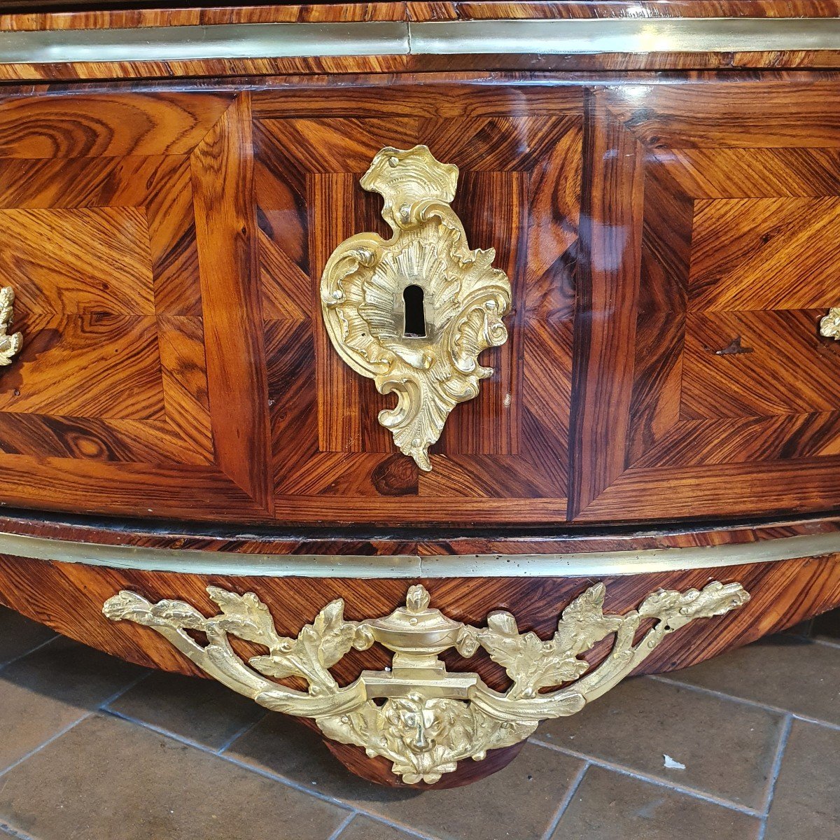 Curved Chest Of Drawers Louis XV Period-photo-2