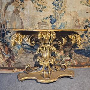 Console In Lacquered Wood, Venice 18th Century
