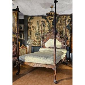 Important 19th Century Column Bed