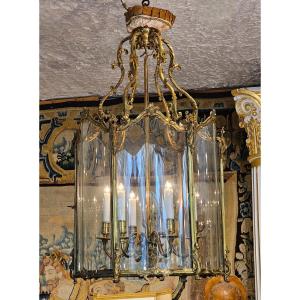 Rare Double Curved Lantern From The 19th Century