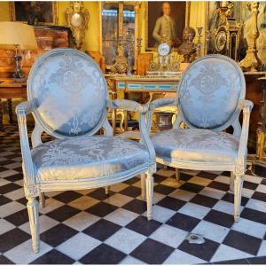 Paire De Fauteuils Epoque Louis XVI