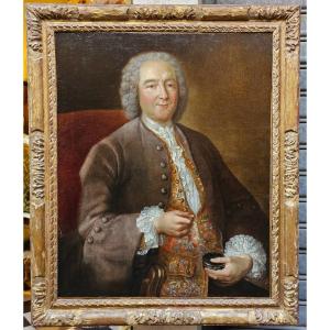 Portrait d'Un Gentilhomme Epoque Louis XV