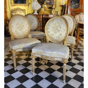 Suite De Quatre Chaises Epoque Louis XVI