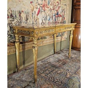 18th Century Gilded Wood Console