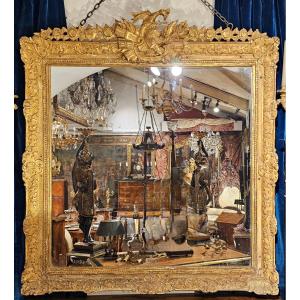 Louis XV Period Gilded Wood Mirror