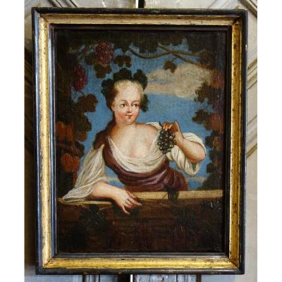 Portrait Of Young Girl XVIIIth Century