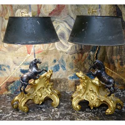 Pair Of Lamps Epoque Eighteenth Century