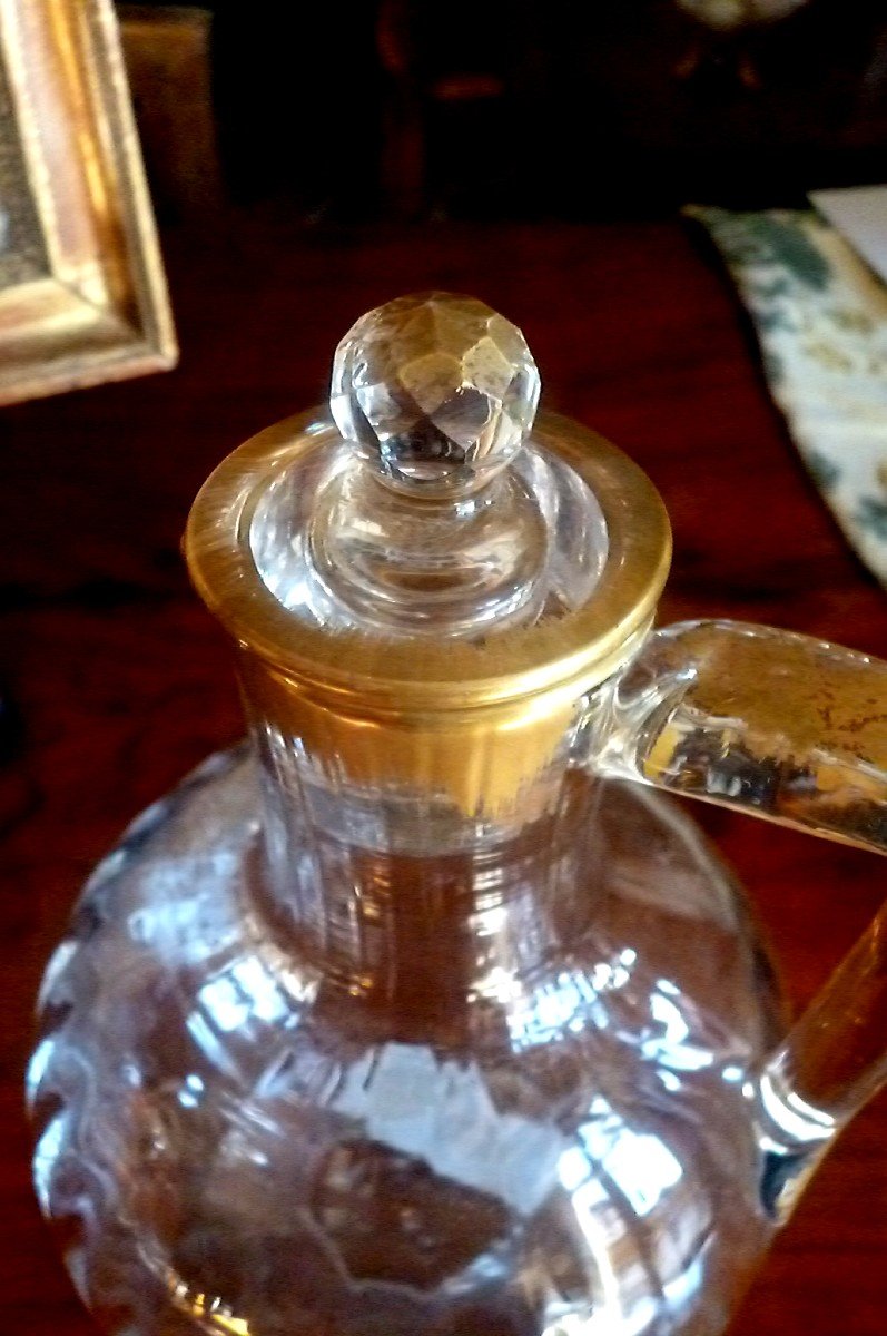 Crystal And Gilding Decanter End XIX E-photo-5