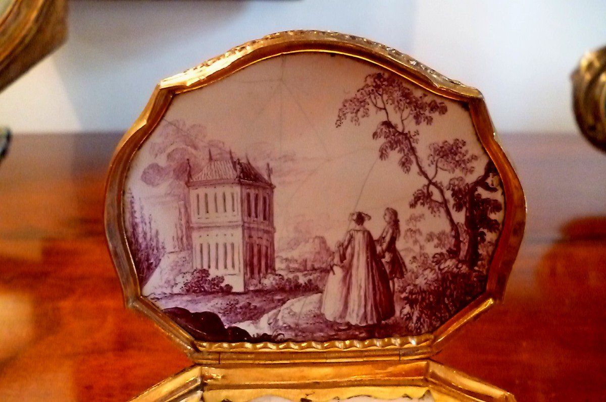 Enamel Box Louis XV Period With Provenance-photo-2