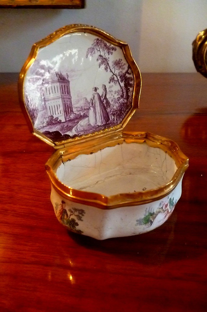 Enamel Box Louis XV Period With Provenance-photo-7