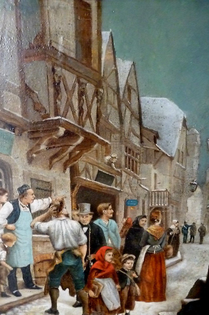Street Scene In Alsace 19th Century -photo-1