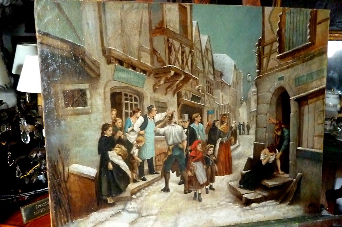 Street Scene In Alsace 19th Century -photo-8