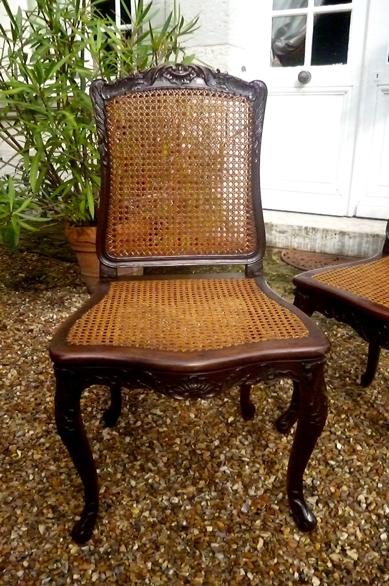 Pair Of Louis XV Period Carved Chairs-photo-1