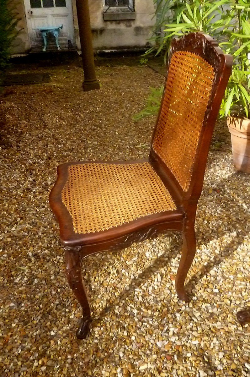 Pair Of Louis XV Period Carved Chairs-photo-3