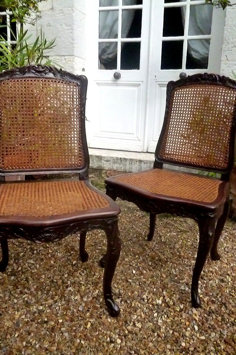 Pair Of Louis XV Period Carved Chairs-photo-8