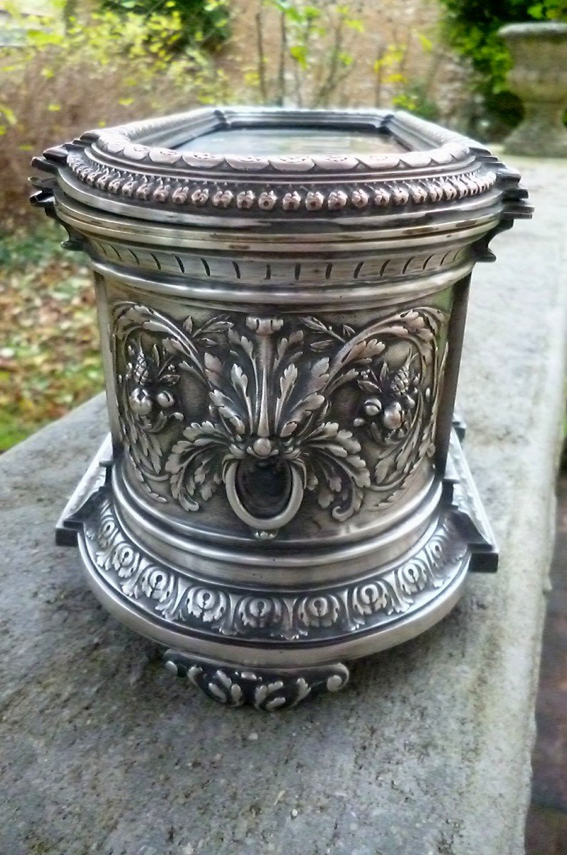 Silver-plated Bronze Box Period N III-photo-2