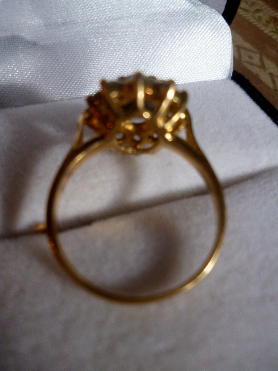 Gold Sapphire Diamond Ring -photo-2