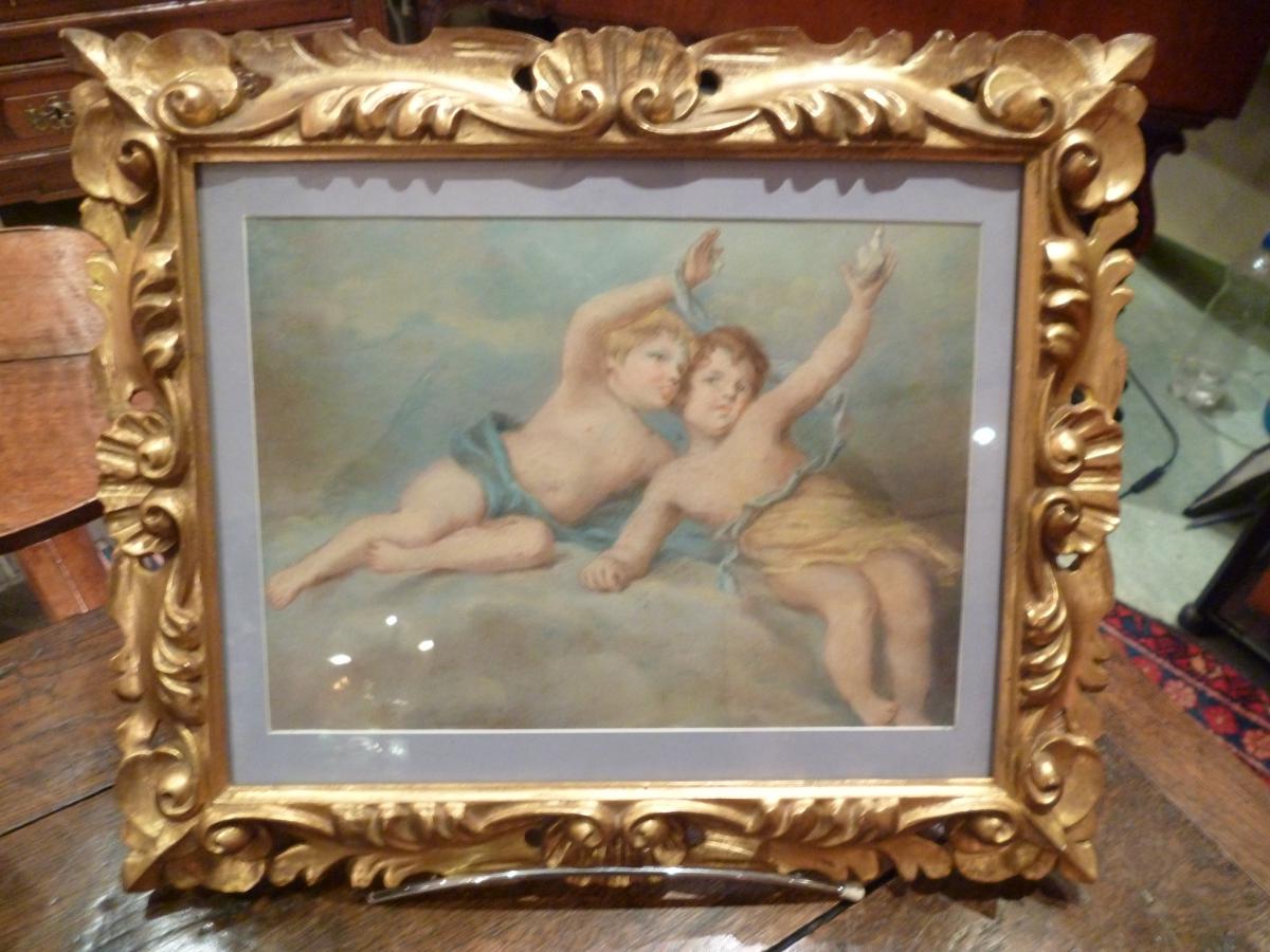 Cherubs Pastel End XVIII E Century