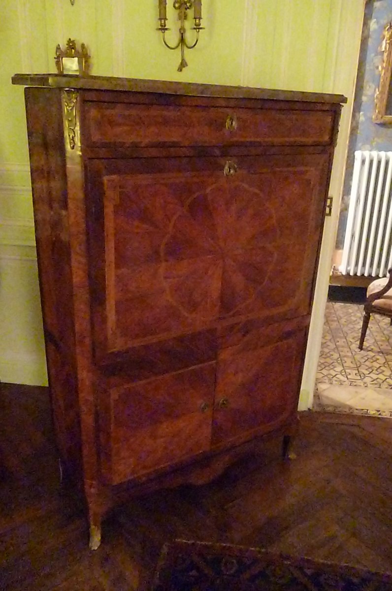 Secretary XVIII E Transition, Marquetry