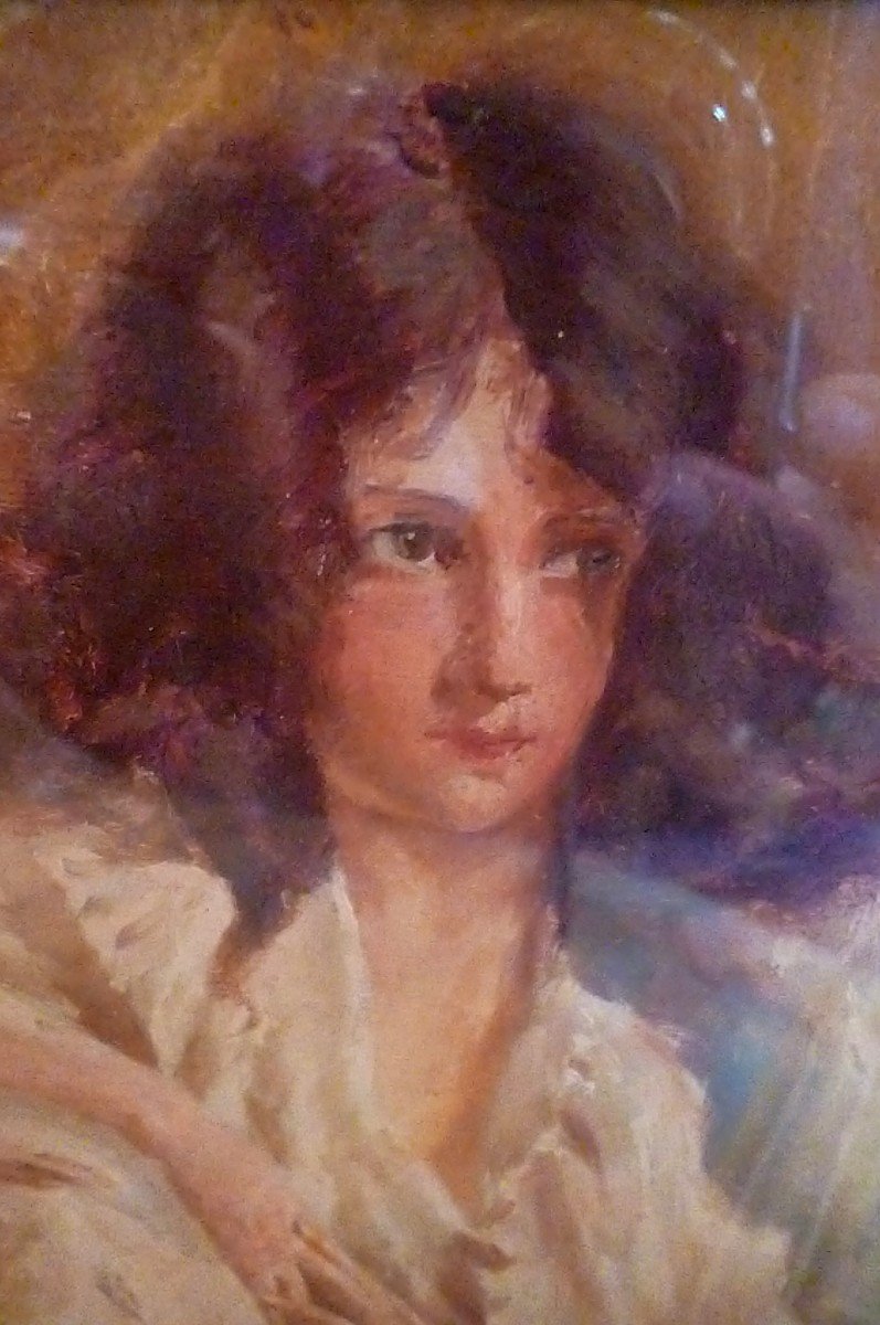 Portrait De Femme XIX E 