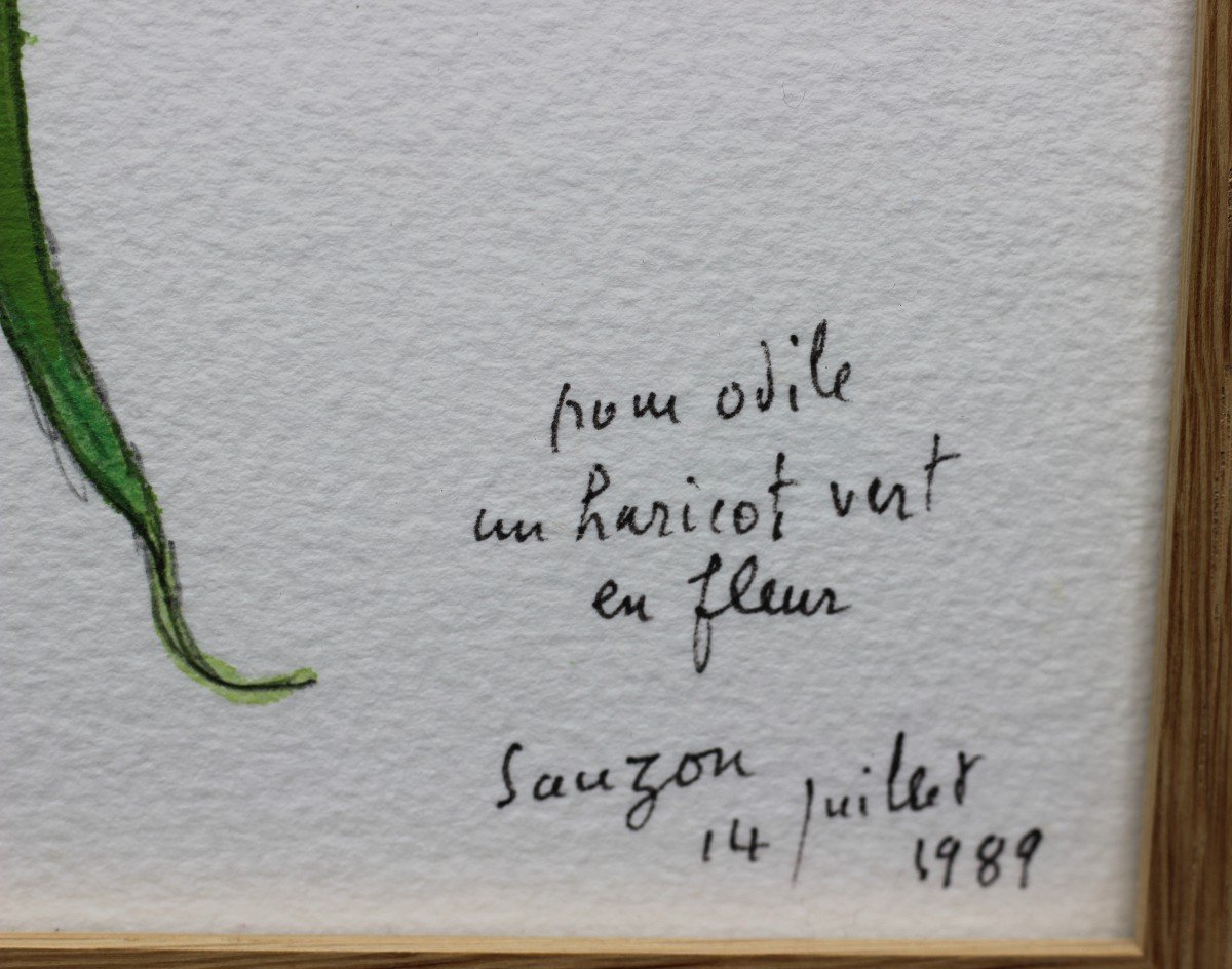 André MARCHAND (1907-1997) - Haricot vert en fleur -photo-3