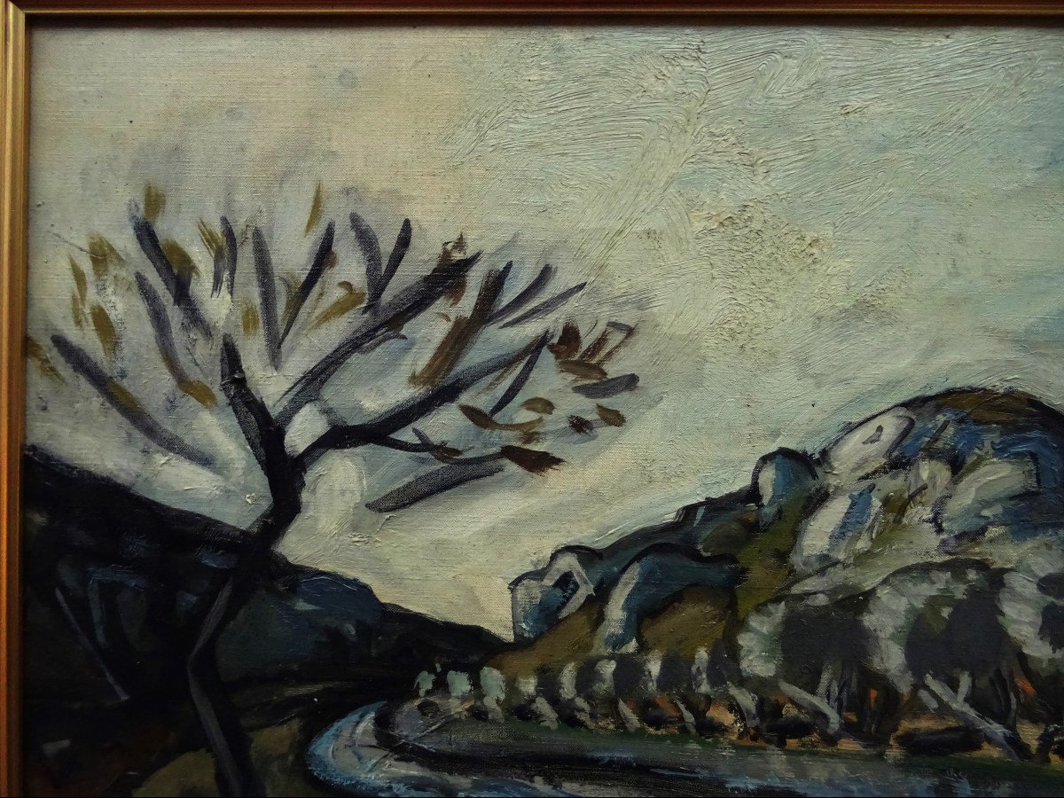 Auguste Chabaud (1882-1955) "road From Frigolet To Le Pied De Boeuf" Grand Fauve Provençal, G-photo-2