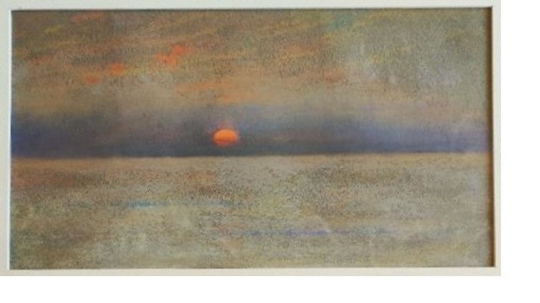 Emile Clavel (1848-1932) “sunset” + André Simon “etretat 1905”. Norman School, I-photo-4