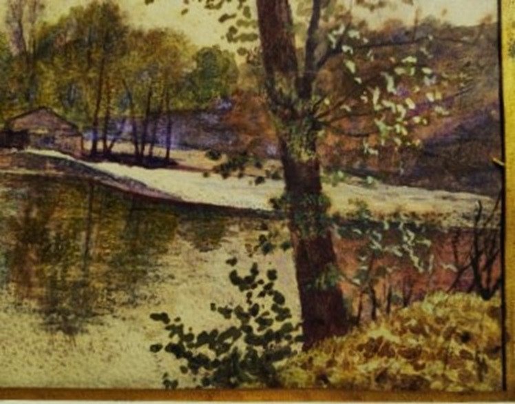 Adrien Palisson (1841-?) "bord De Vienne 1906, Limoges, Condat..." Limousin Painter, Musée L-photo-2