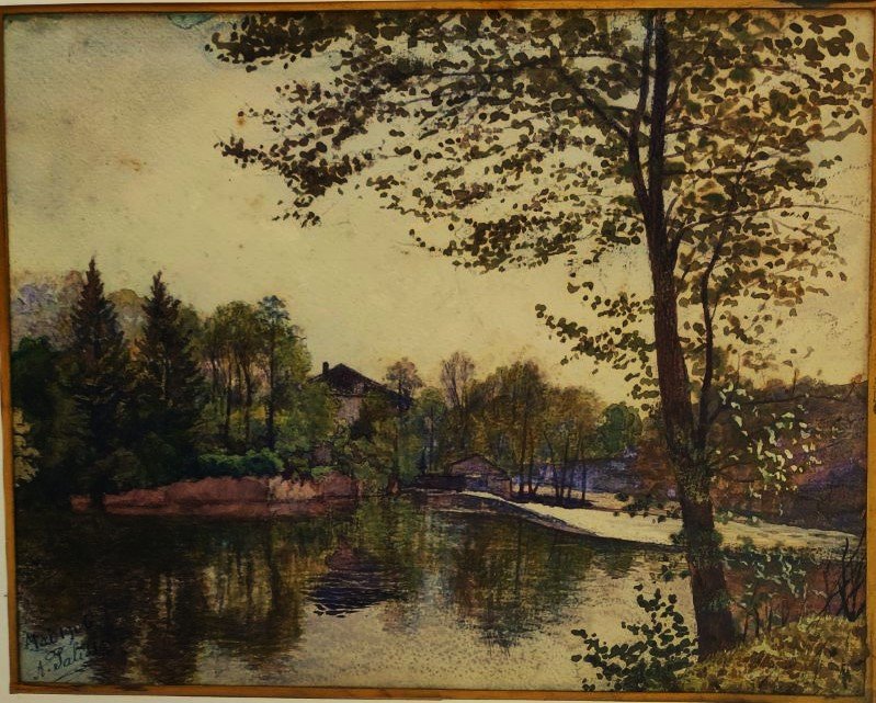 Adrien Palisson (1841-?) "bord De Vienne 1906, Limoges, Condat..." Limousin Painter, Musée L