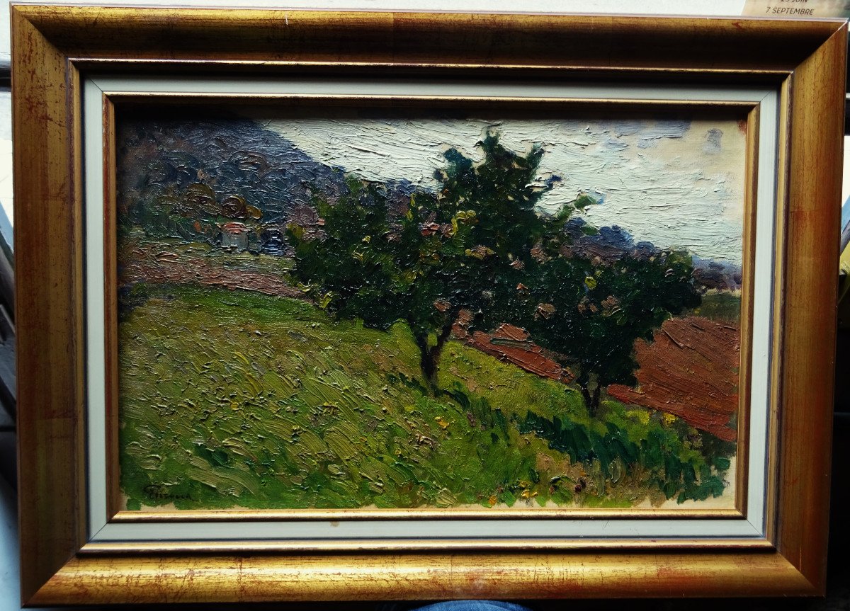 Emile Giraud (1850-1918) " Campagne Aixoise" Ecole Provençale, Cézanne, Wildenstein, Seyssaud..