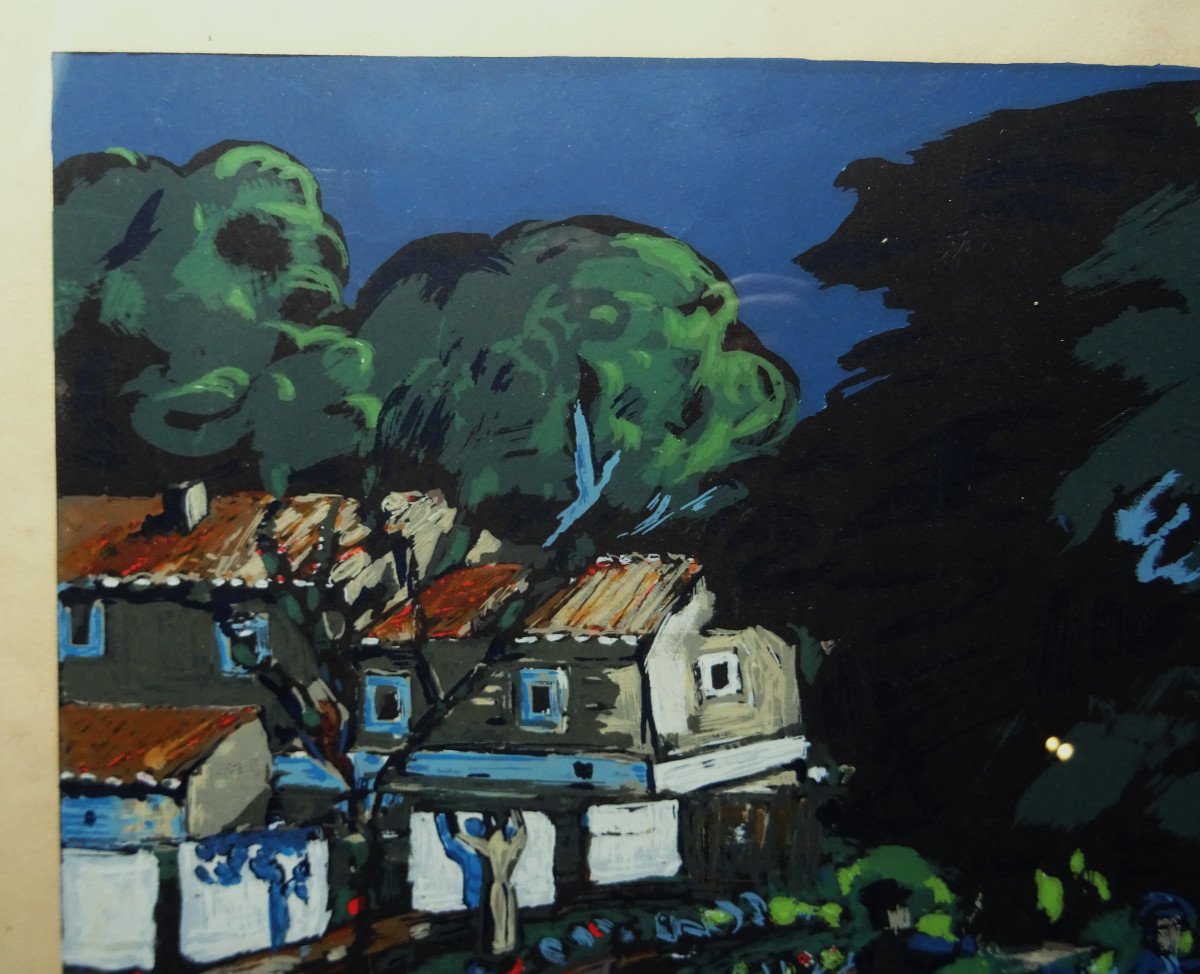 Auguste Chabaud (1882-1955) "mas De Graveson" Rare Lithograph 50 Copies. Fauve Provence, Seyssaud-photo-3