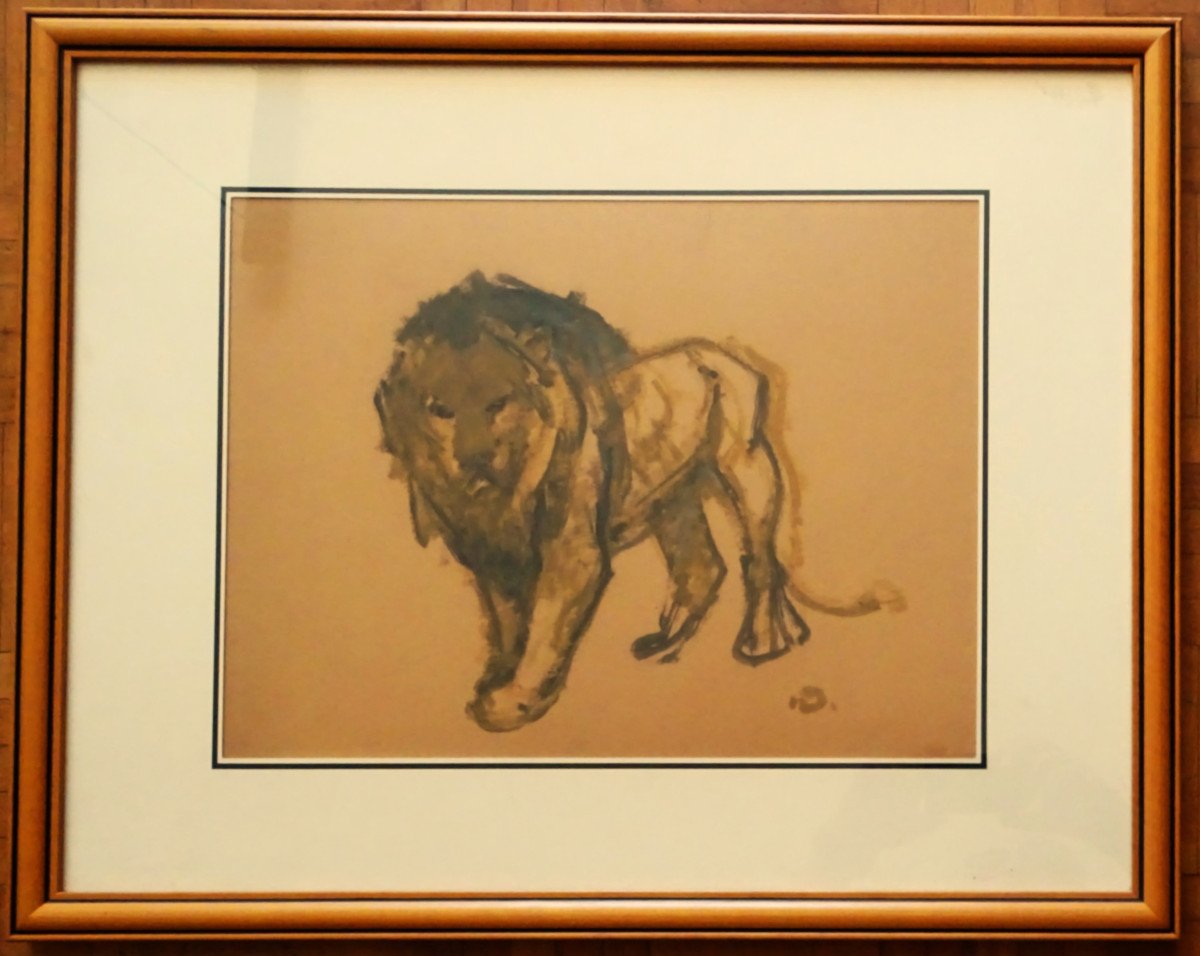 Hennri Deluermoz (1876-1943) “merchant Lion” Animal Painter, Jouve, Guyot, Margat, Kipling..