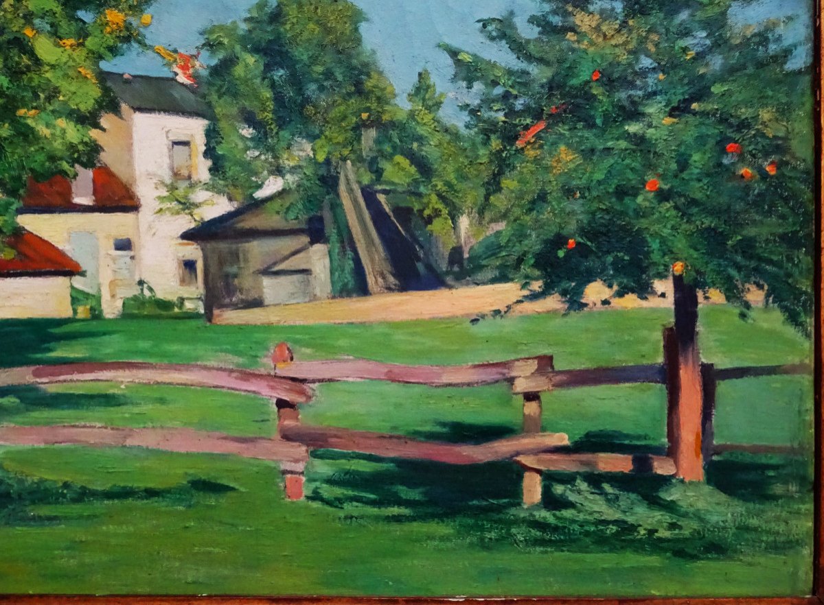 Alfred Smith (1864-1936) "farm In Crozant 1935" Painting Exhibited In Bordeaux With A. Roll, Alluaud-photo-2