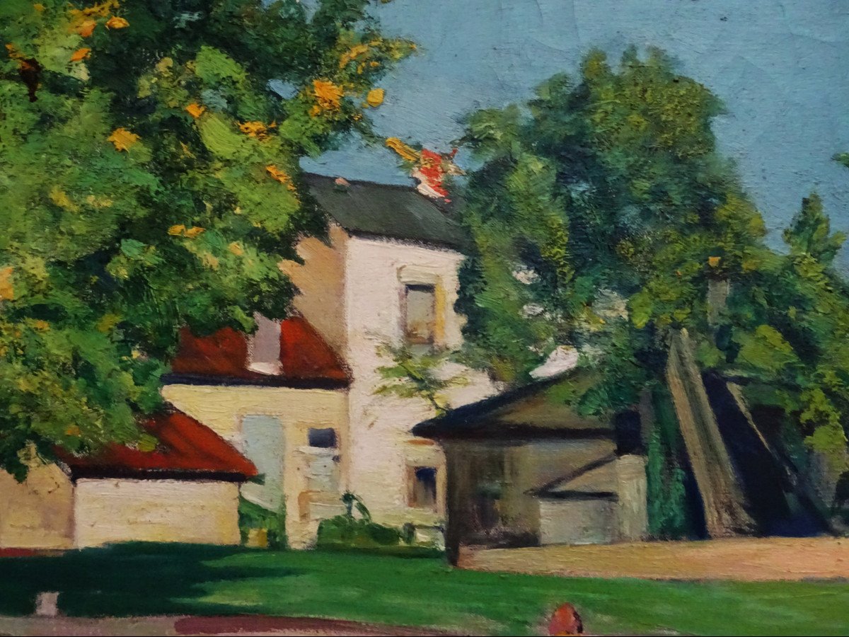 Alfred Smith (1864-1936) "farm In Crozant 1935" Painting Exhibited In Bordeaux With A. Roll, Alluaud-photo-3