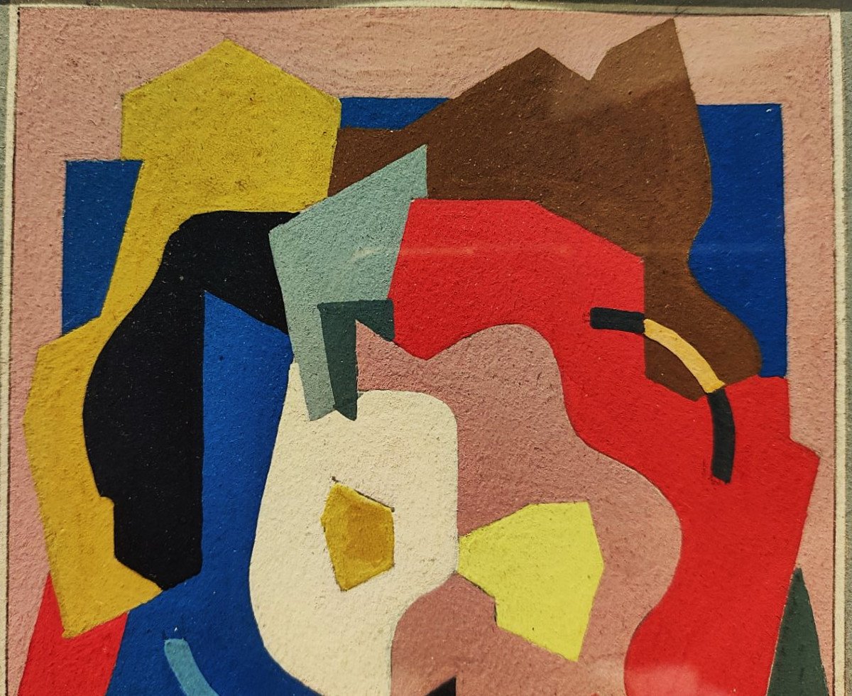 Jean-Claude Libert (1917-1995) "Composition cubiste 1949" Ami de Gleizes, Moly Sabata, Pouyaud-photo-3