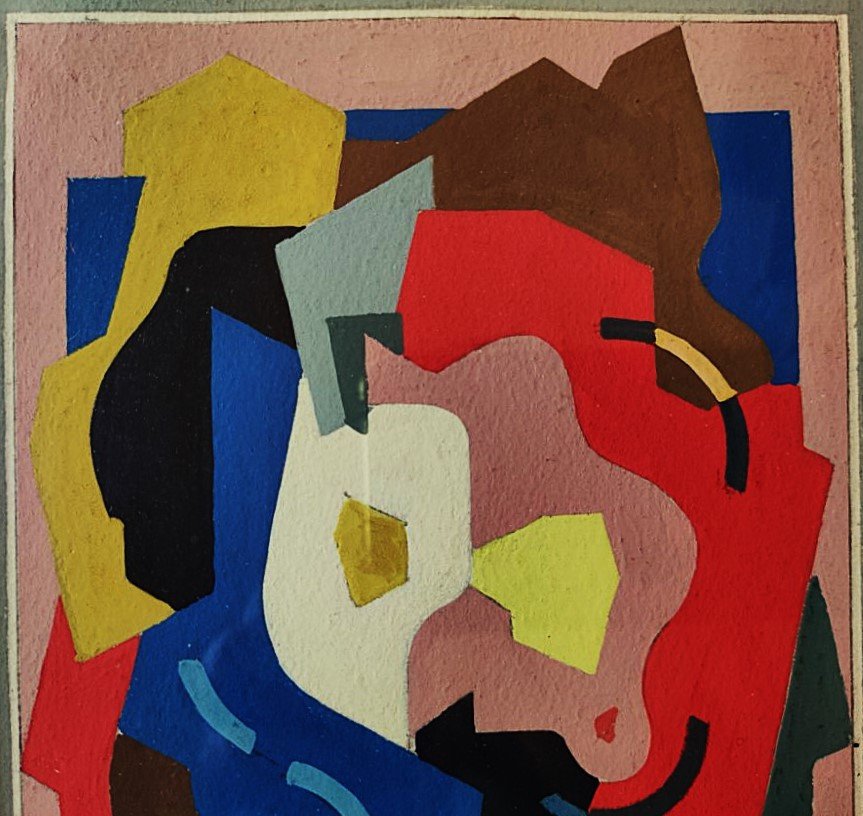 Jean-Claude Libert (1917-1995) "Composition cubiste 1949" Ami de Gleizes, Moly Sabata, Pouyaud-photo-1