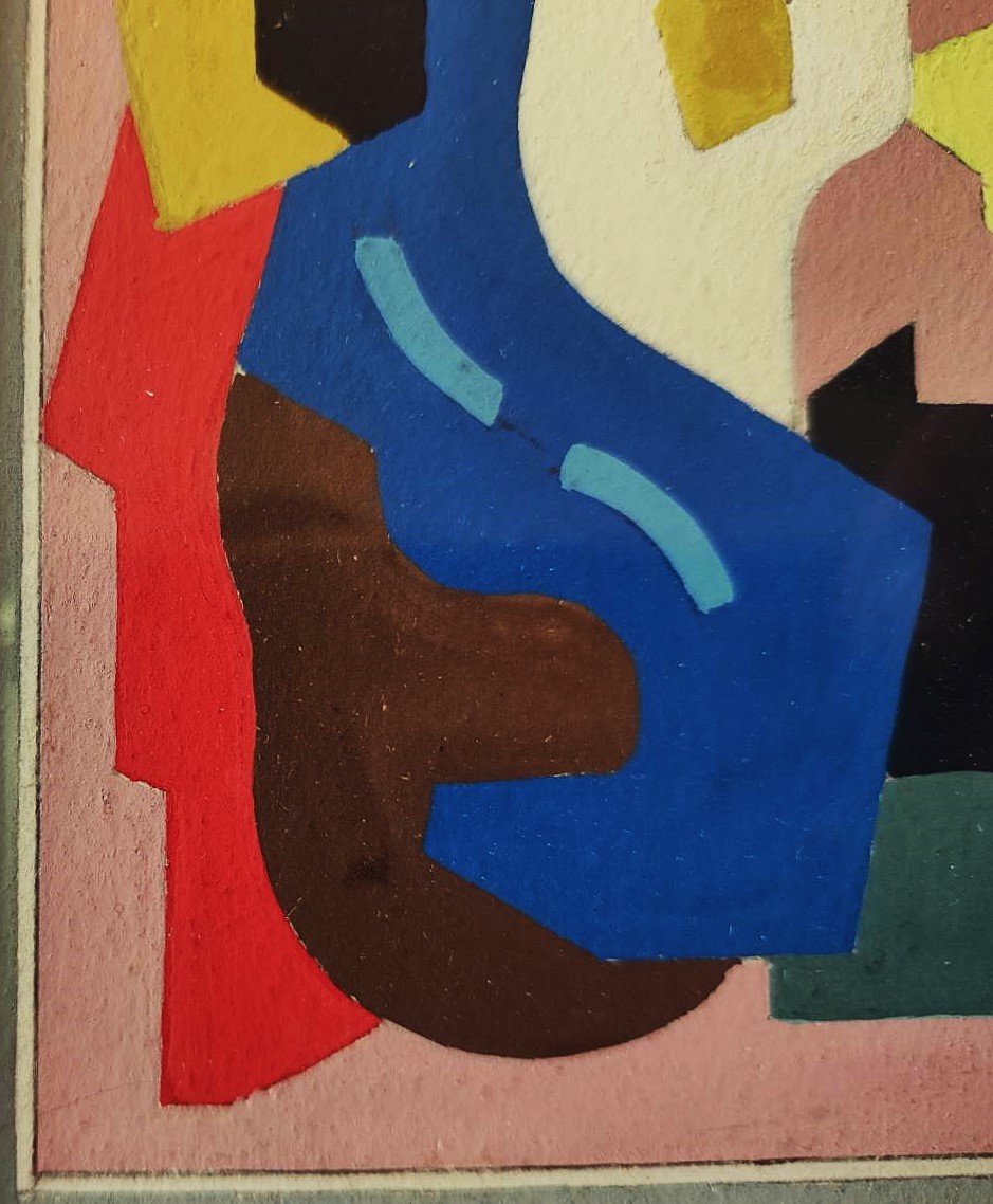 Jean-Claude Libert (1917-1995) "Composition cubiste 1949" Ami de Gleizes, Moly Sabata, Pouyaud-photo-2