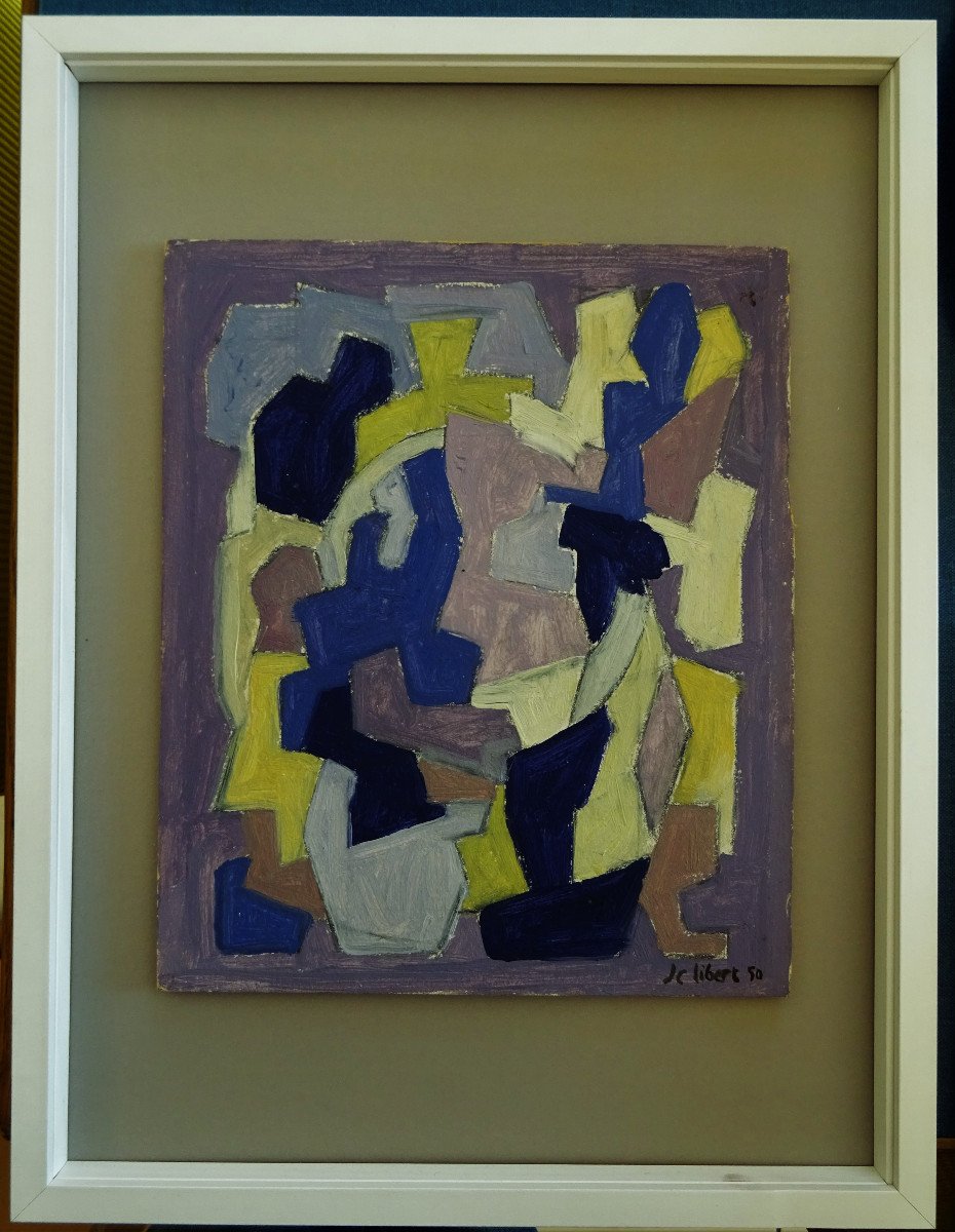 Jean-Claude Libert (1917-1995) "Composition cubiste 1949" Ami de Gleizes, Moly Sabata, Pouyaud-photo-4