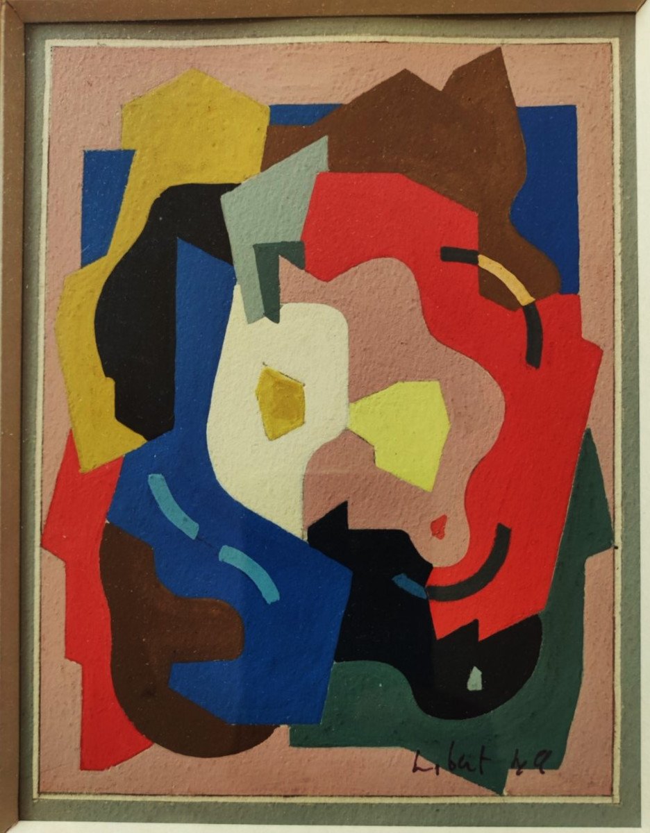 Jean-Claude Libert (1917-1995) "Composition cubiste 1949" Ami de Gleizes, Moly Sabata, Pouyaud