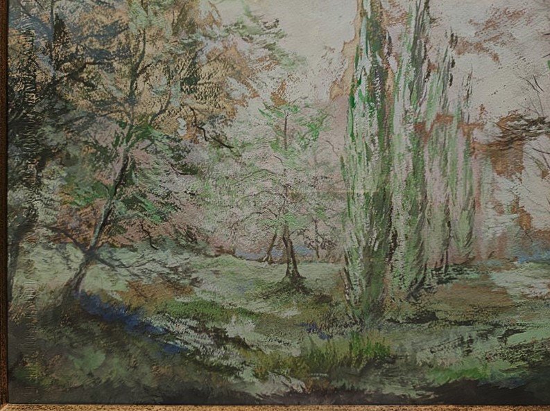 Nanic Osterlind (1909-1943) "landscape With A Stream 1941" Crozant School, Creuse, Gargilesse-photo-3