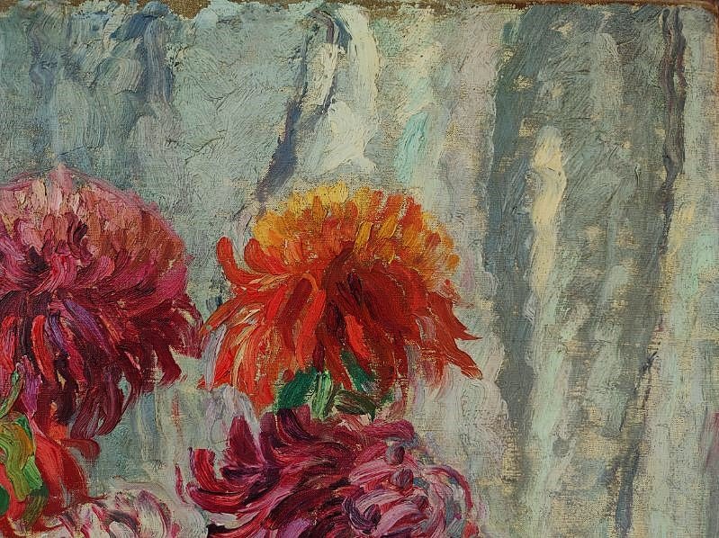 Marcel Couci dit Coucy (1885-1964) Grands dahlias c.1920. Ecole de Crozant, Detroy, Gargilesse-photo-2