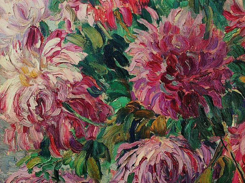 Marcel Couci dit Coucy (1885-1964) Grands dahlias c.1920. Ecole de Crozant, Detroy, Gargilesse-photo-6