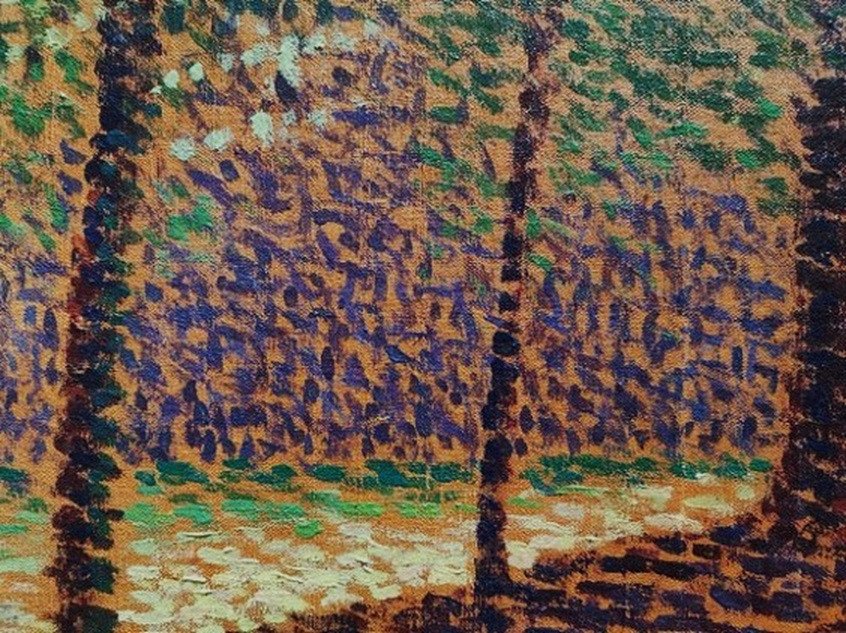 Ernest L. Bonnotte (1873-1954) Dotted Undergrowth. Pointillism Burgundy, Dubois-pillet Hayet-photo-4