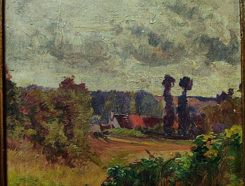 Edouard Pail (1851-1916) 3 Oils "countryside Landscapes, Creuse, Nivernais. Crozant School -photo-6