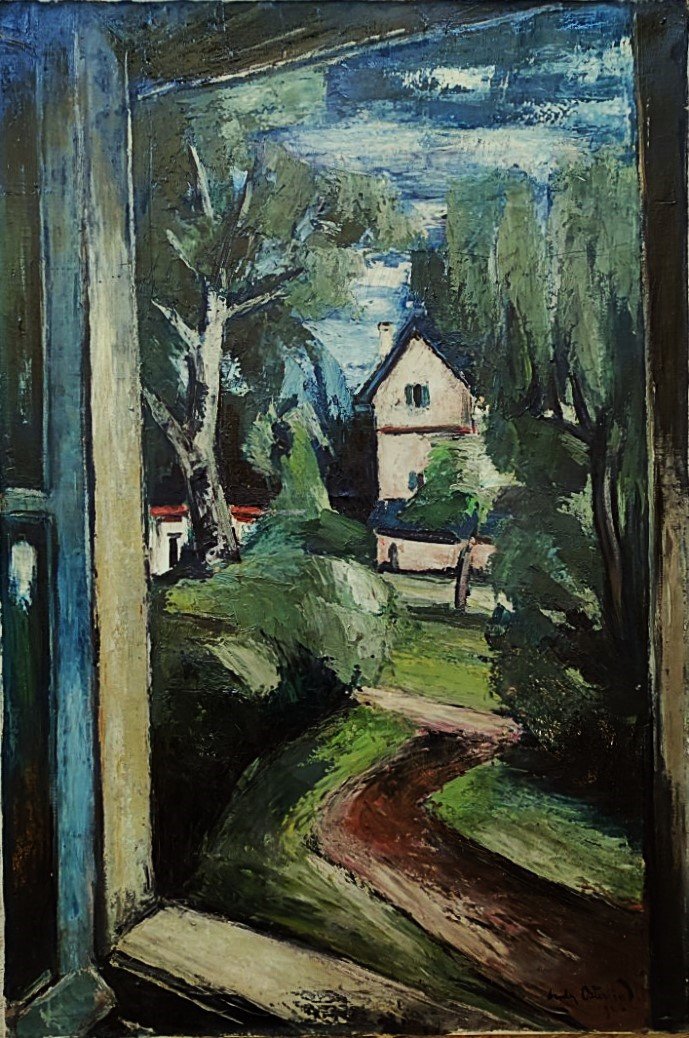  Anders Osterlind 1887-1960 Paysage à la fenêtre 26. Ecole de Crozant Gargilesse Soutine Creuse-photo-2