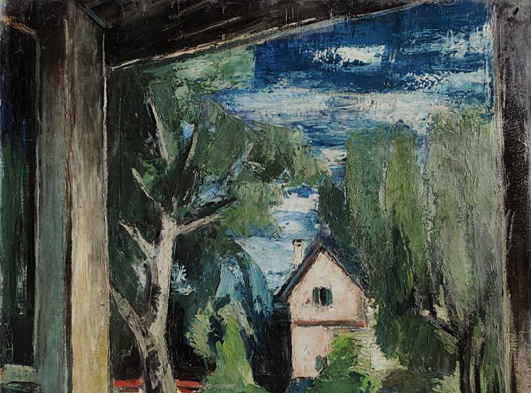  Anders Osterlind 1887-1960 Paysage à la fenêtre 26. Ecole de Crozant Gargilesse Soutine Creuse-photo-3