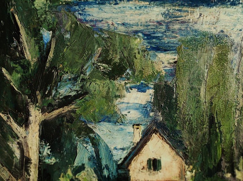  Anders Osterlind 1887-1960 Paysage à la fenêtre 26. Ecole de Crozant Gargilesse Soutine Creuse-photo-1