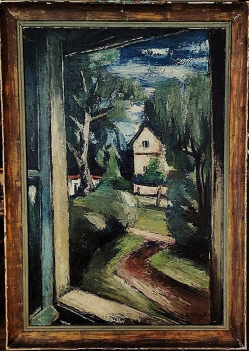  Anders Osterlind 1887-1960 Paysage à la fenêtre 26. Ecole de Crozant Gargilesse Soutine Creuse