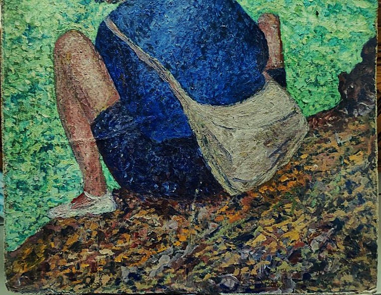 Michel Colle (1872-1949) The Shellfish Collector ~1905. Pointillist Lorrain, Nancy, Batz-photo-3